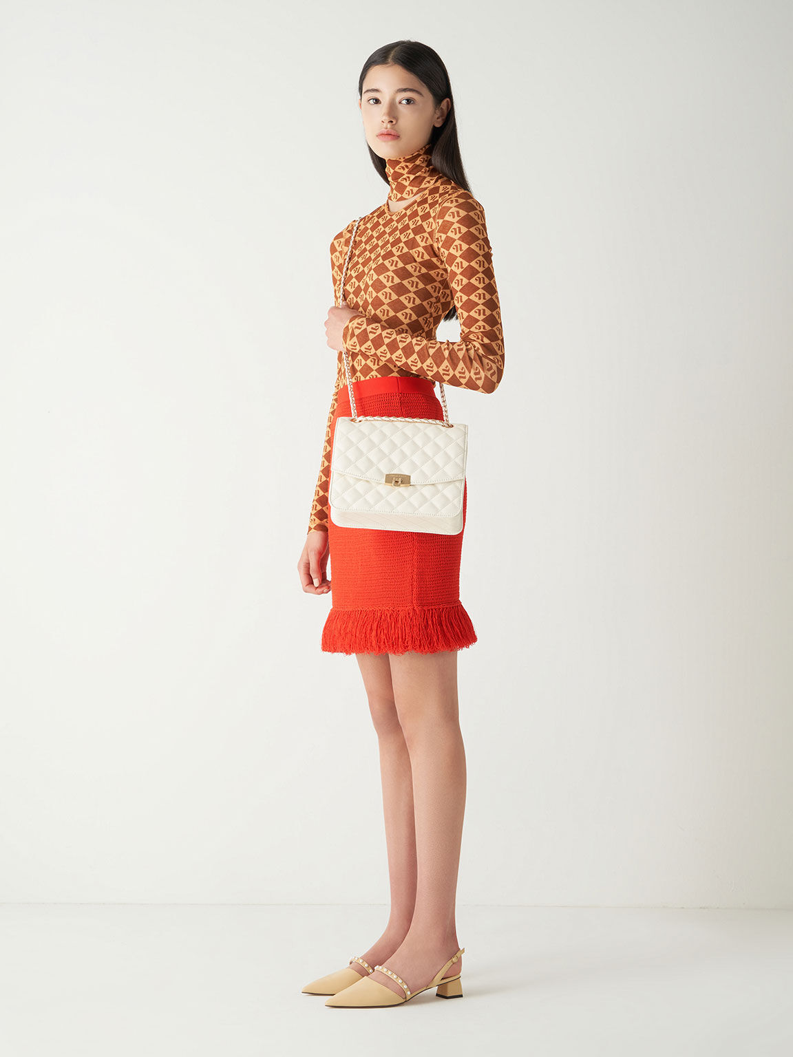 Bags Clutches La Strada Clutch cream business style 