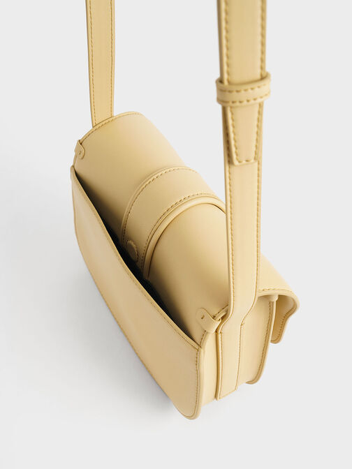 Balta Padlock Crossbody Bag, Beige, hi-res