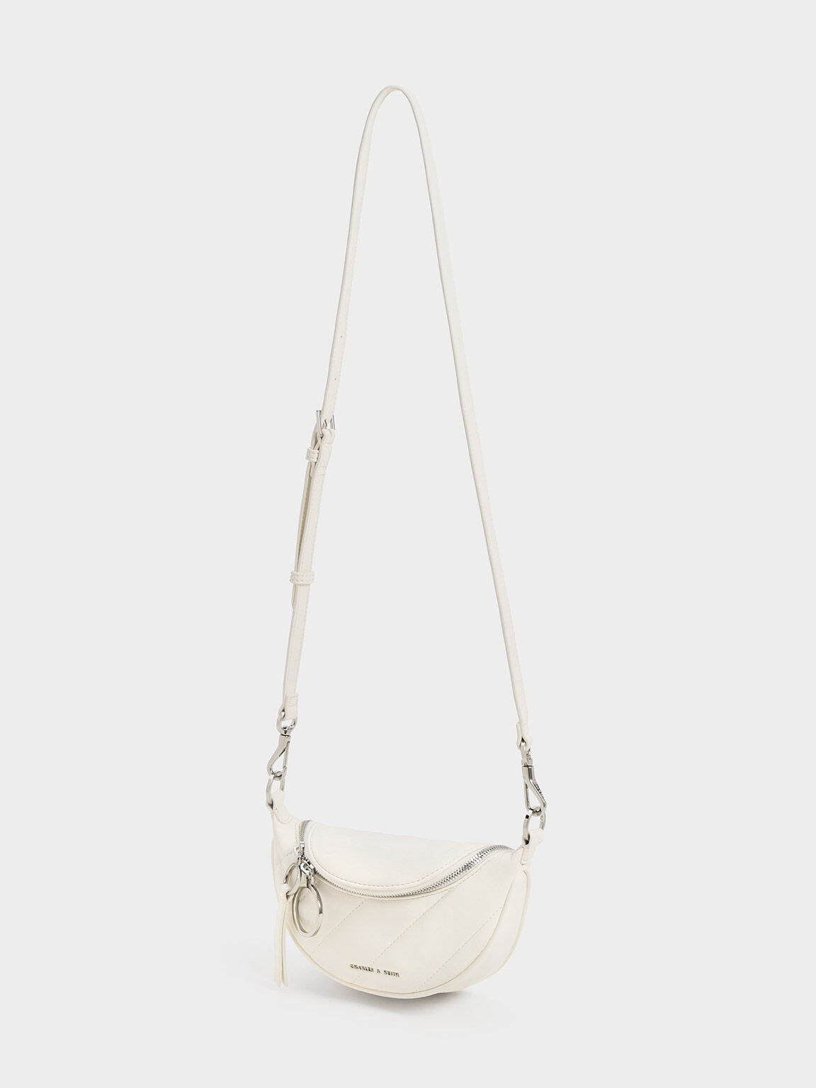 Charles and keith best sale white sling bag