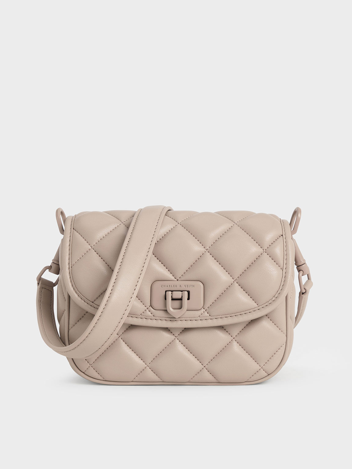 Cressida Quilted Crossbody Bag Taupe