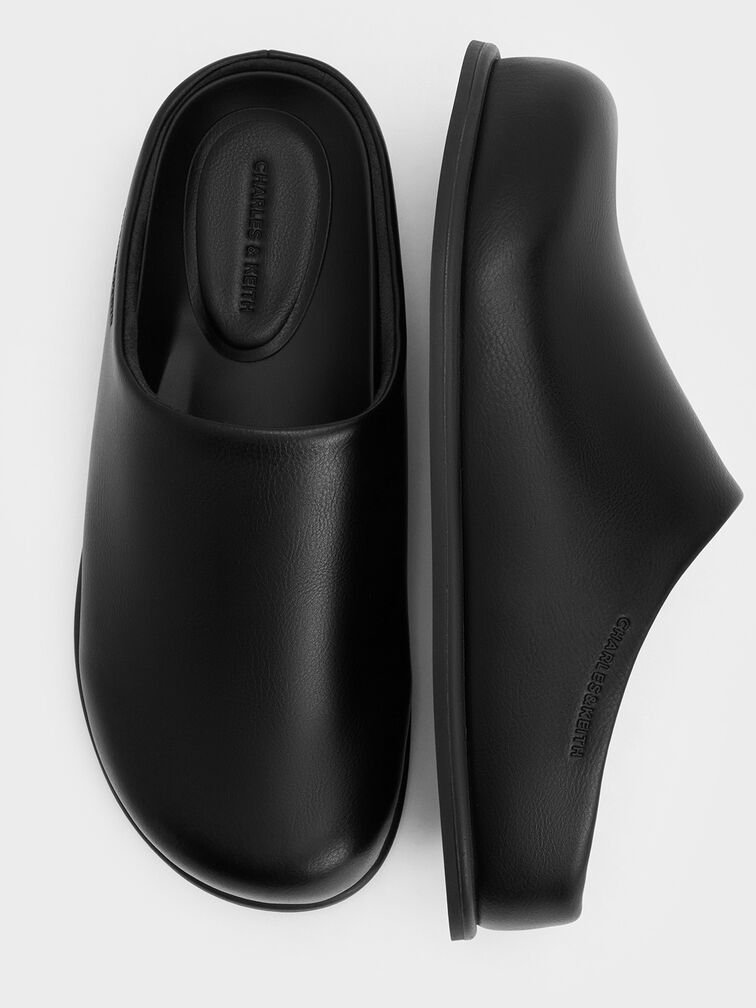 Flatform Mules, Black, hi-res