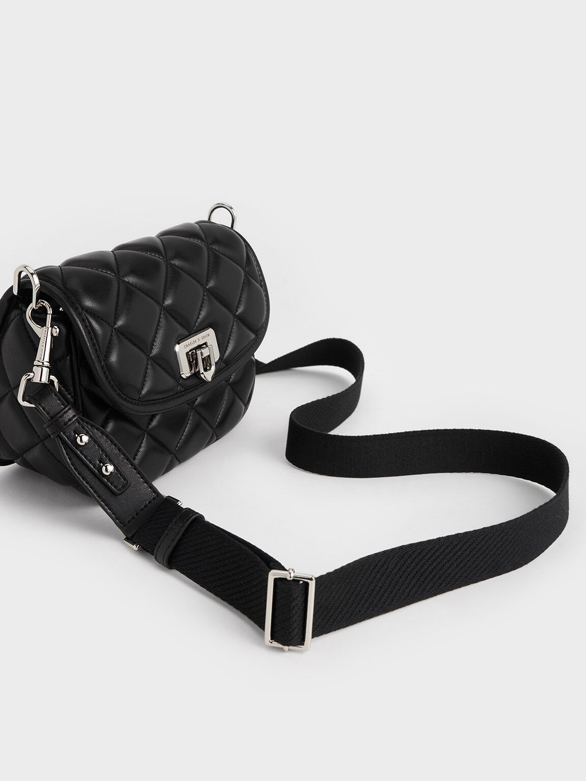 Cressida Quilted Crossbody Bag Black