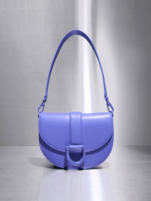 Gabine Saddle Bag, Purple, hi-res
