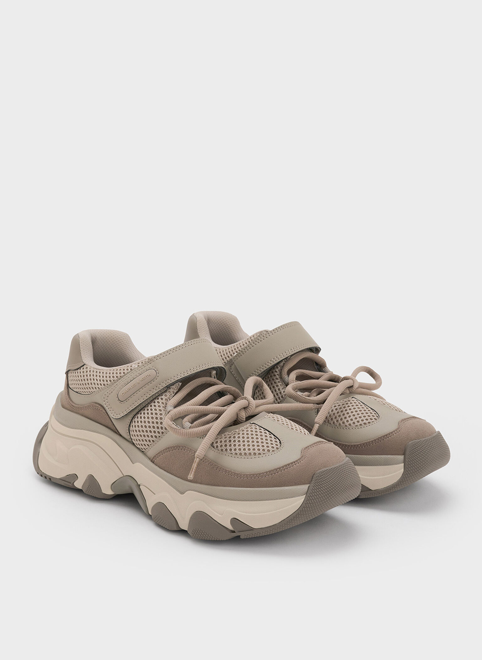 Gaskell Mesh Mary Jane Sneakers, Taupe, hi-res