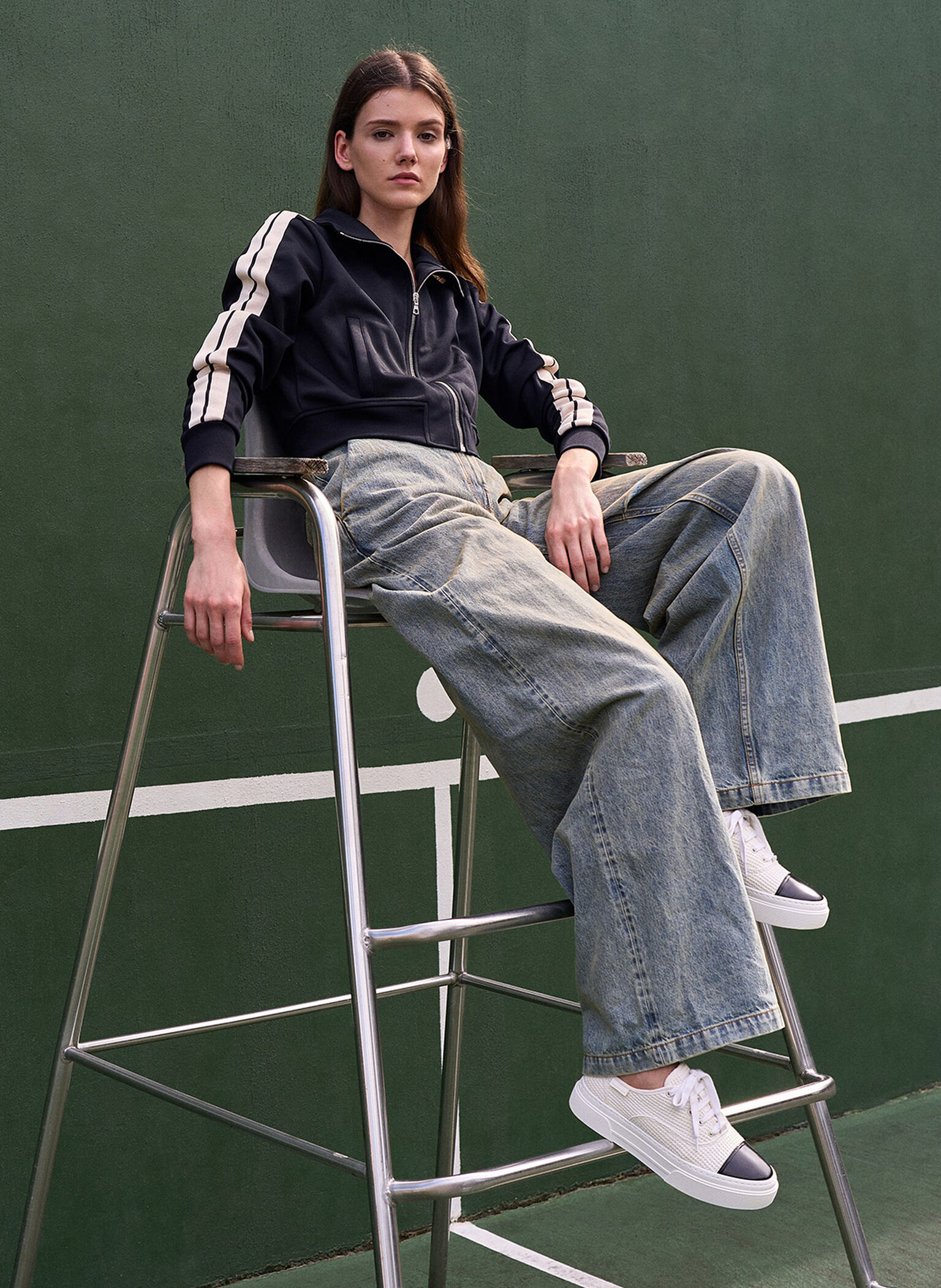 Joshi Textured Two-Tone Sneakers, Chalk, hi-res