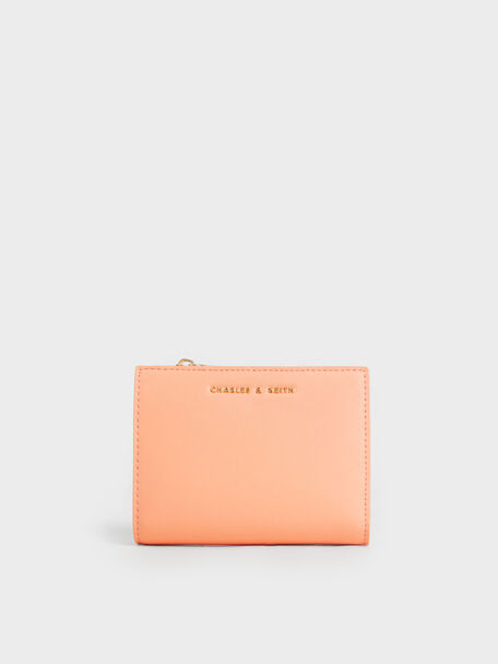 Mini Top Zip Small Wallet, Orange, hi-res