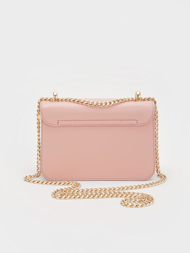 Alva Quilted Chain-Handle Bag, Light Pink, hi-res