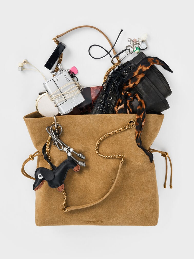 Arya Recycled Suede Braided-Strap Double-Handle Tote Bag, Sahara Sand, hi-res