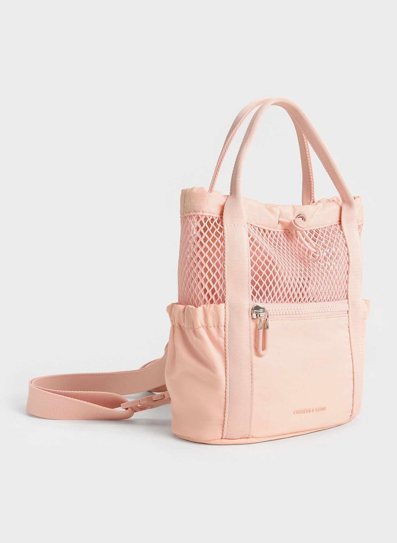 Terra Mesh & Nylon Multi-Way Bag, Light Pink, hi-res