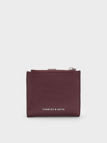 Blaise Grommet-Belt Top-Zip Small Wallet, Wineberry Red, hi-res