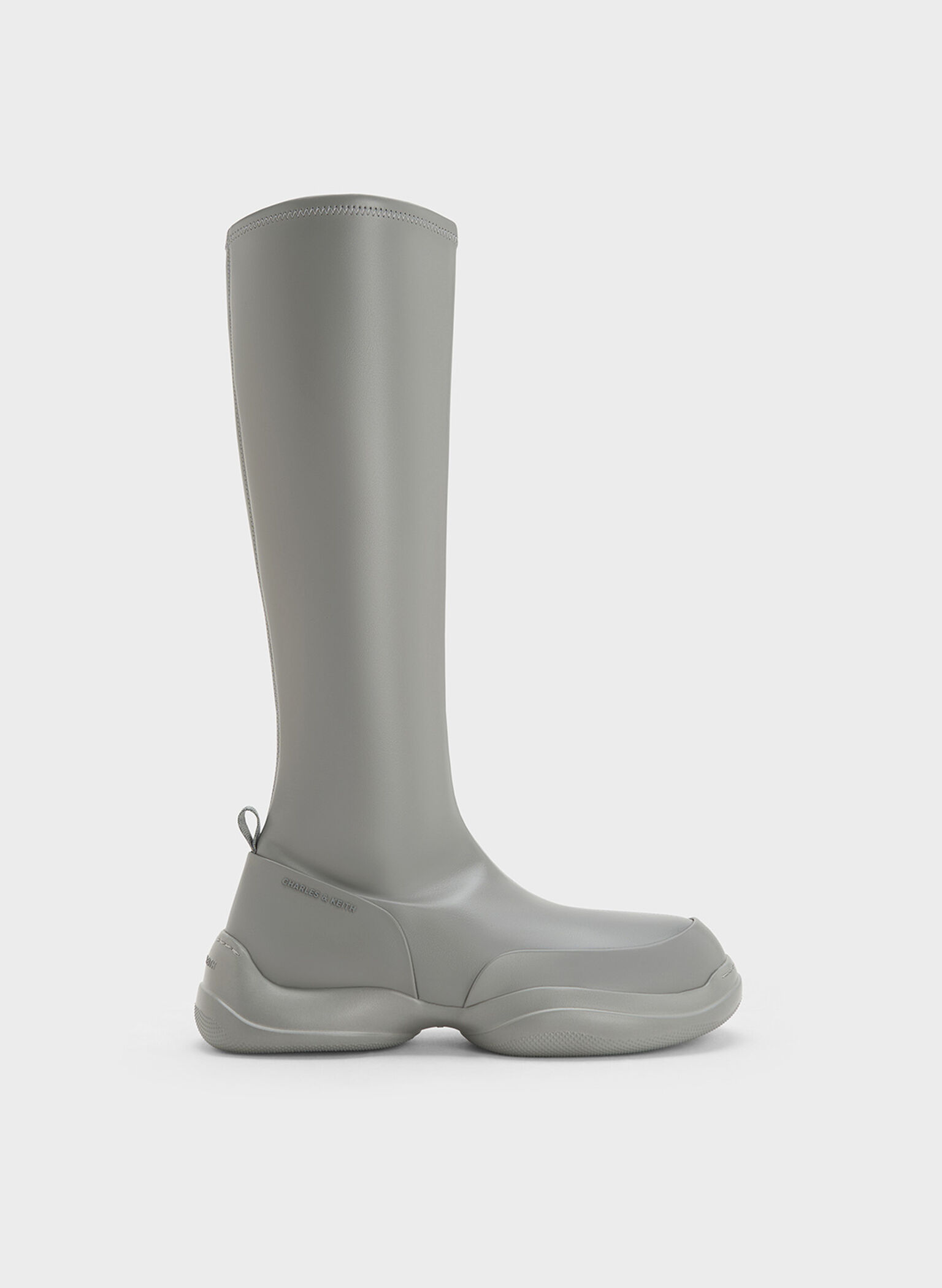 Casey Side-Zip Knee-High Boots, Grey, hi-res