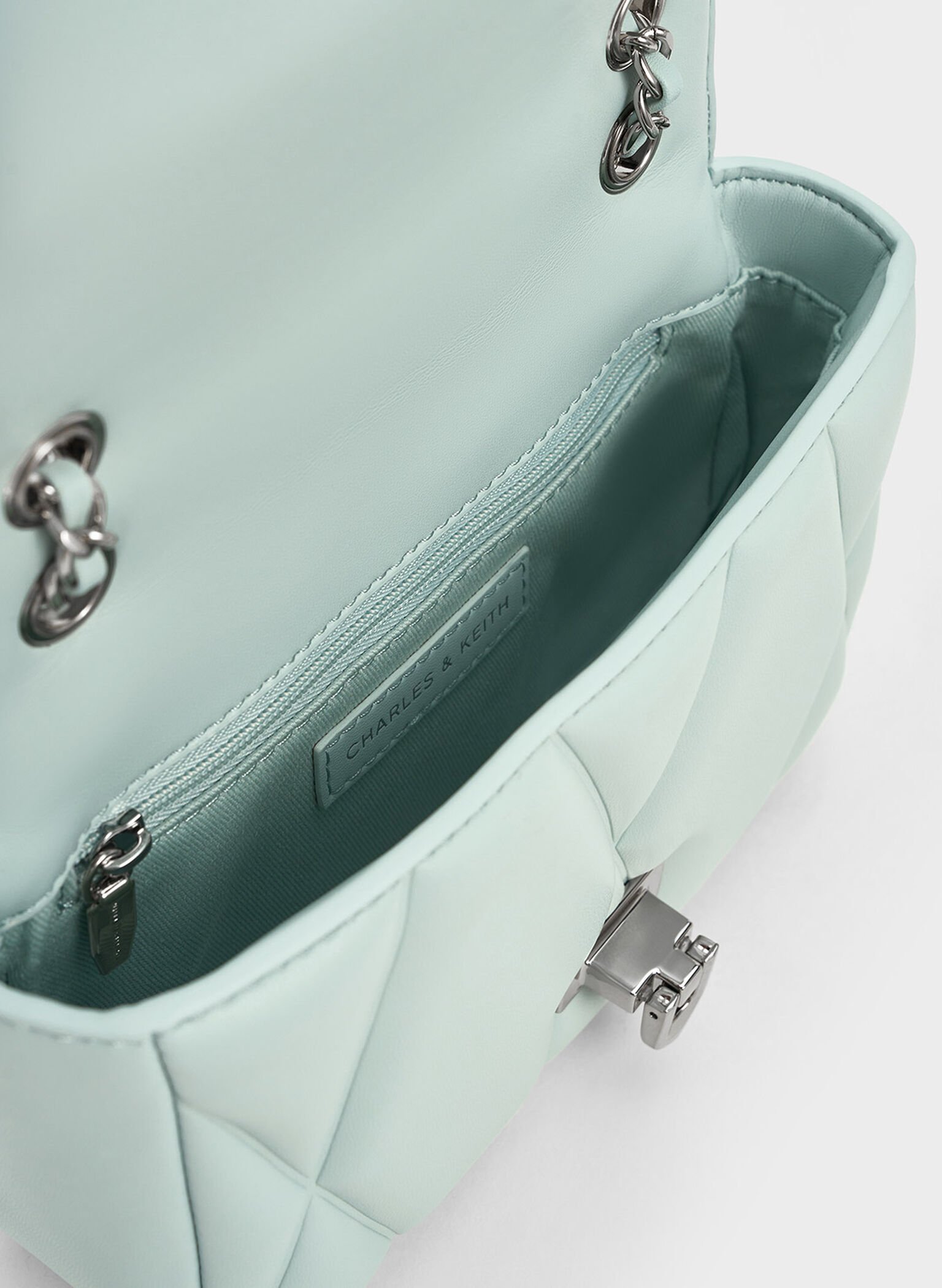Arwen Quilted Shoulder Bag, Sage Green, hi-res