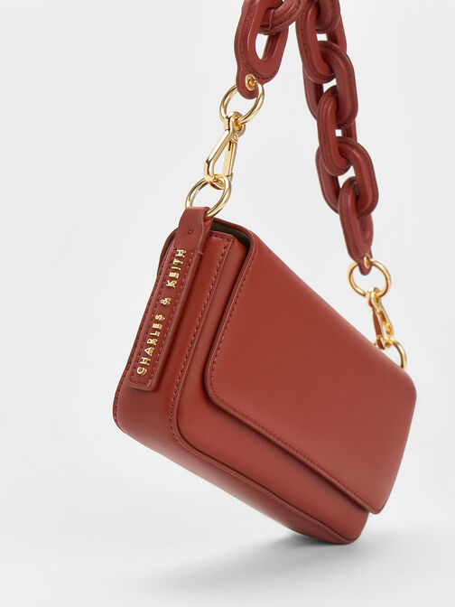 Catena Front Flap Bag, Brick, hi-res