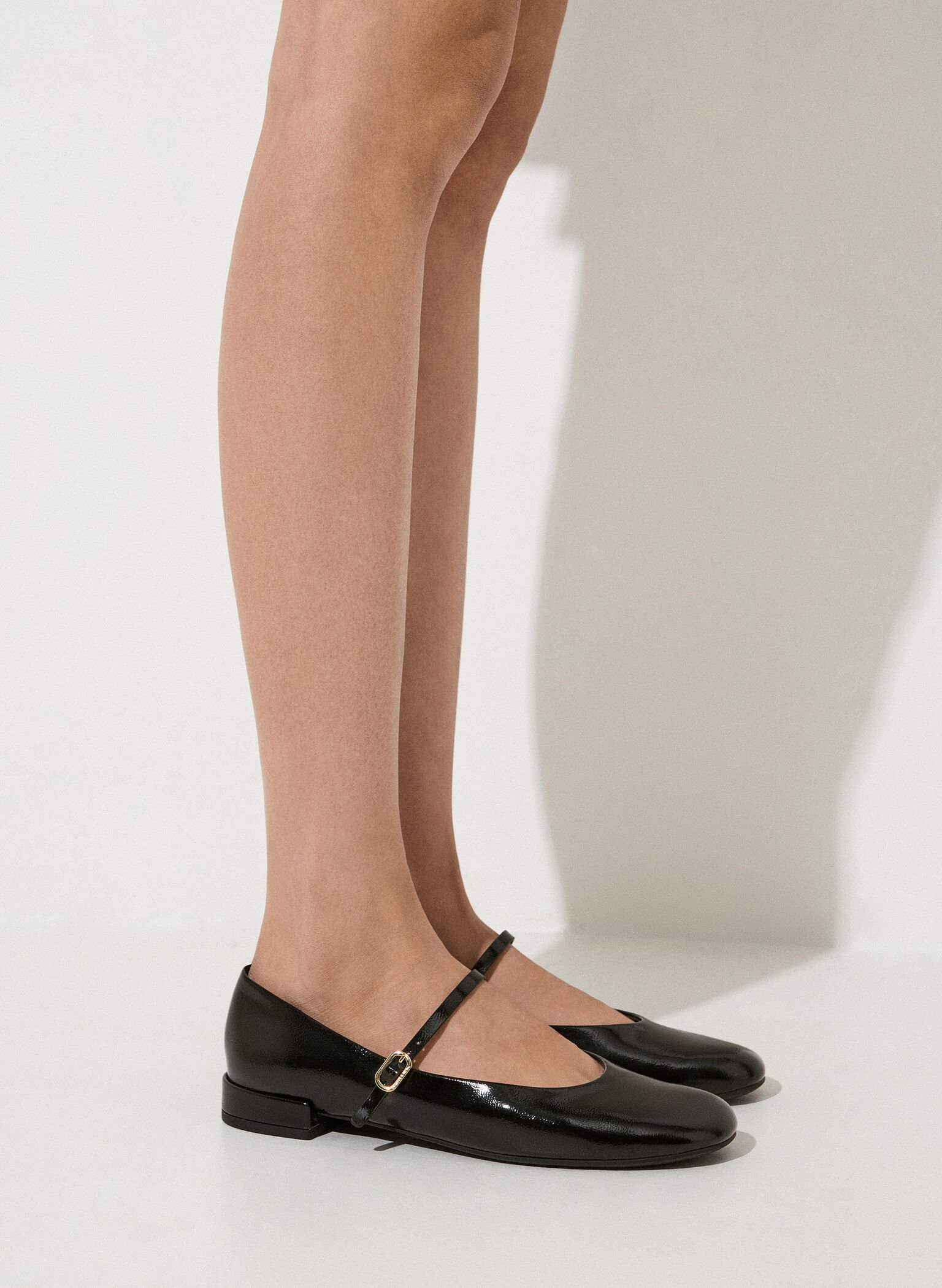 Gertrude Patent Round-Toe Mary Janes, Black Patent, hi-res