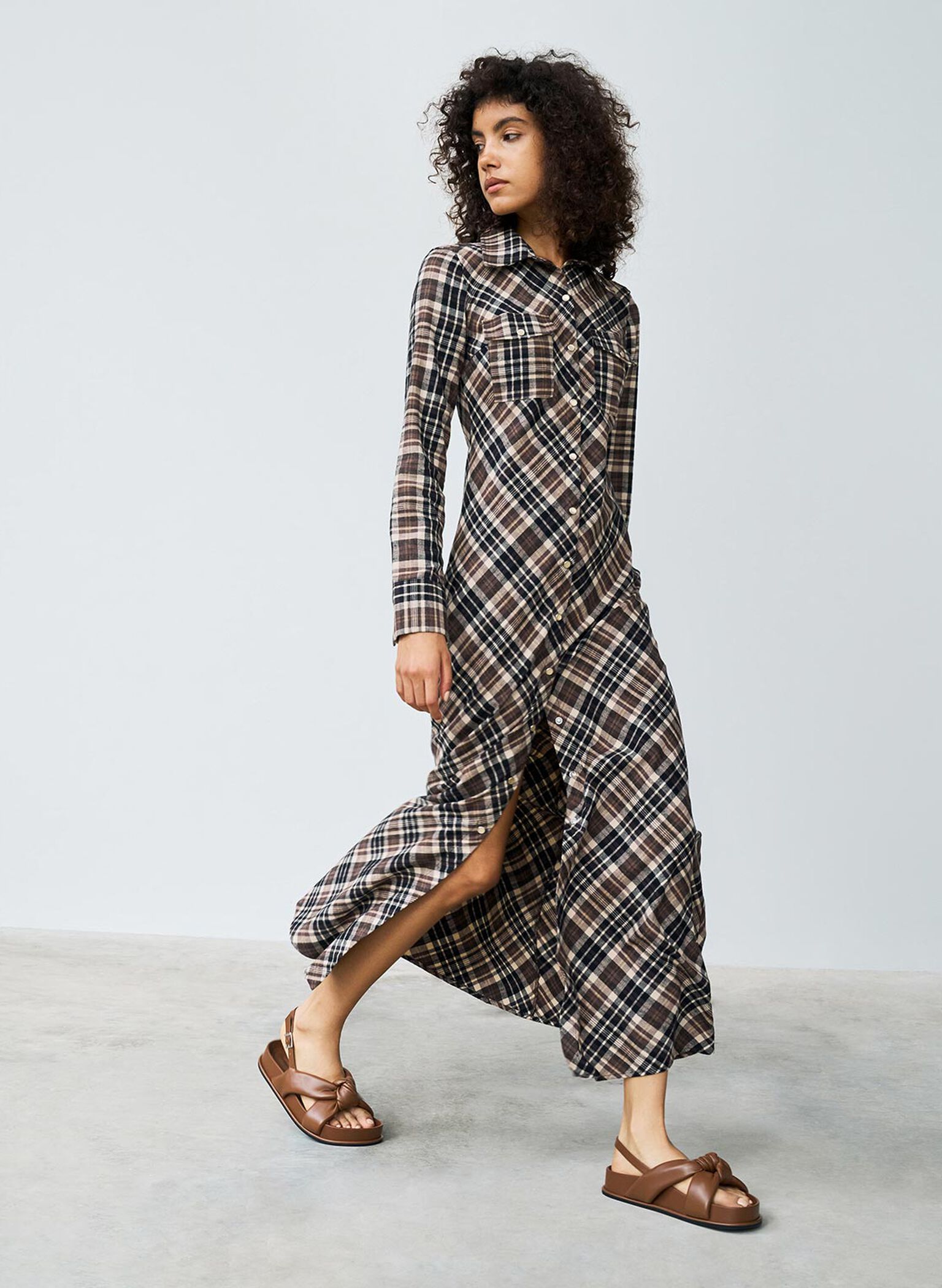 Rosetta Knotted Puffy Sandals, Cognac, hi-res