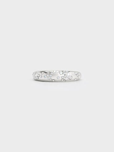 Reverie Crystal Dome Ring, Silver, hi-res