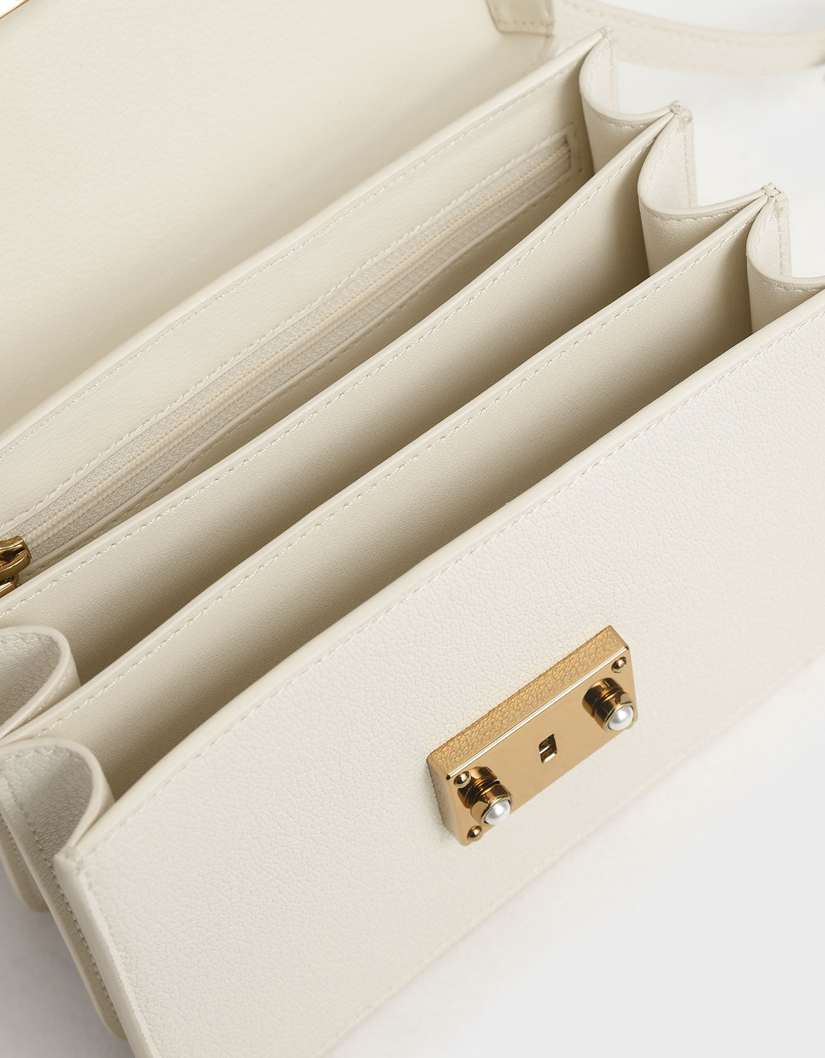 Charles and keith classic push lock bag top
