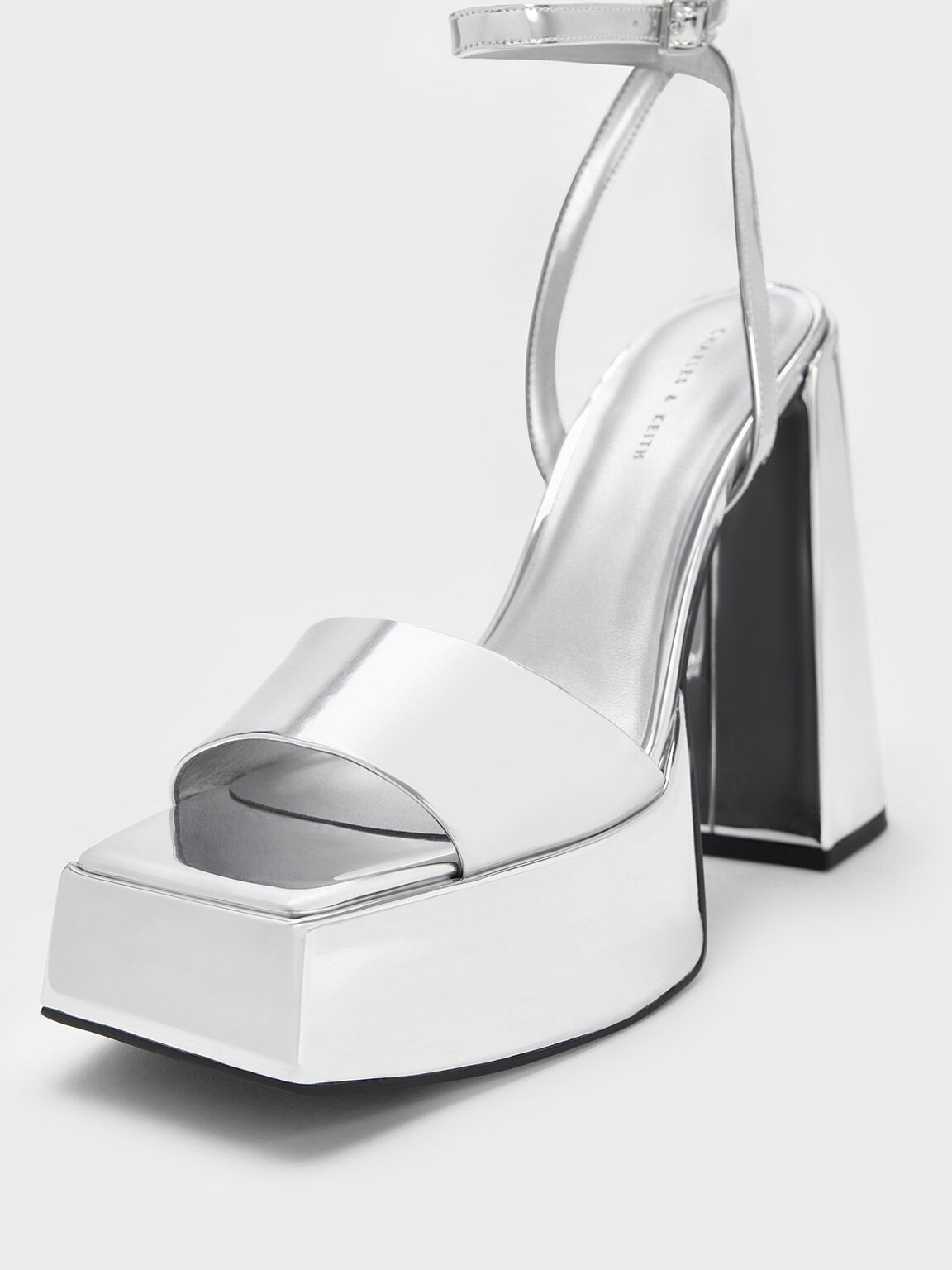 Silver one clearance strap sandals