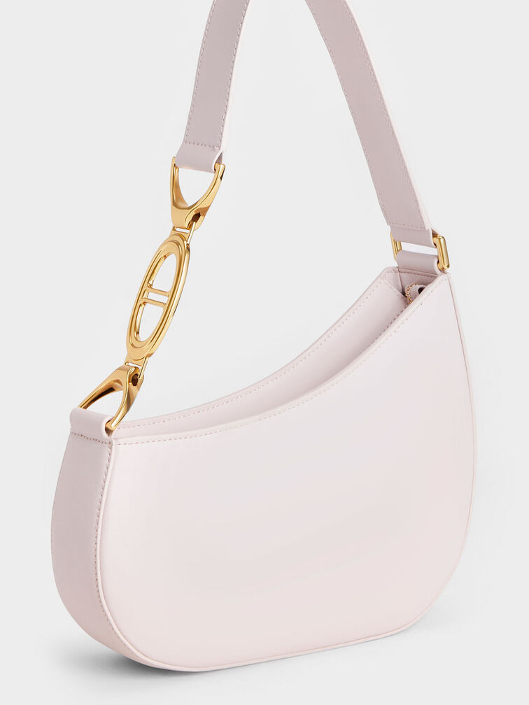 Asymmetrical Shoulder Bag, Light Pink, hi-res