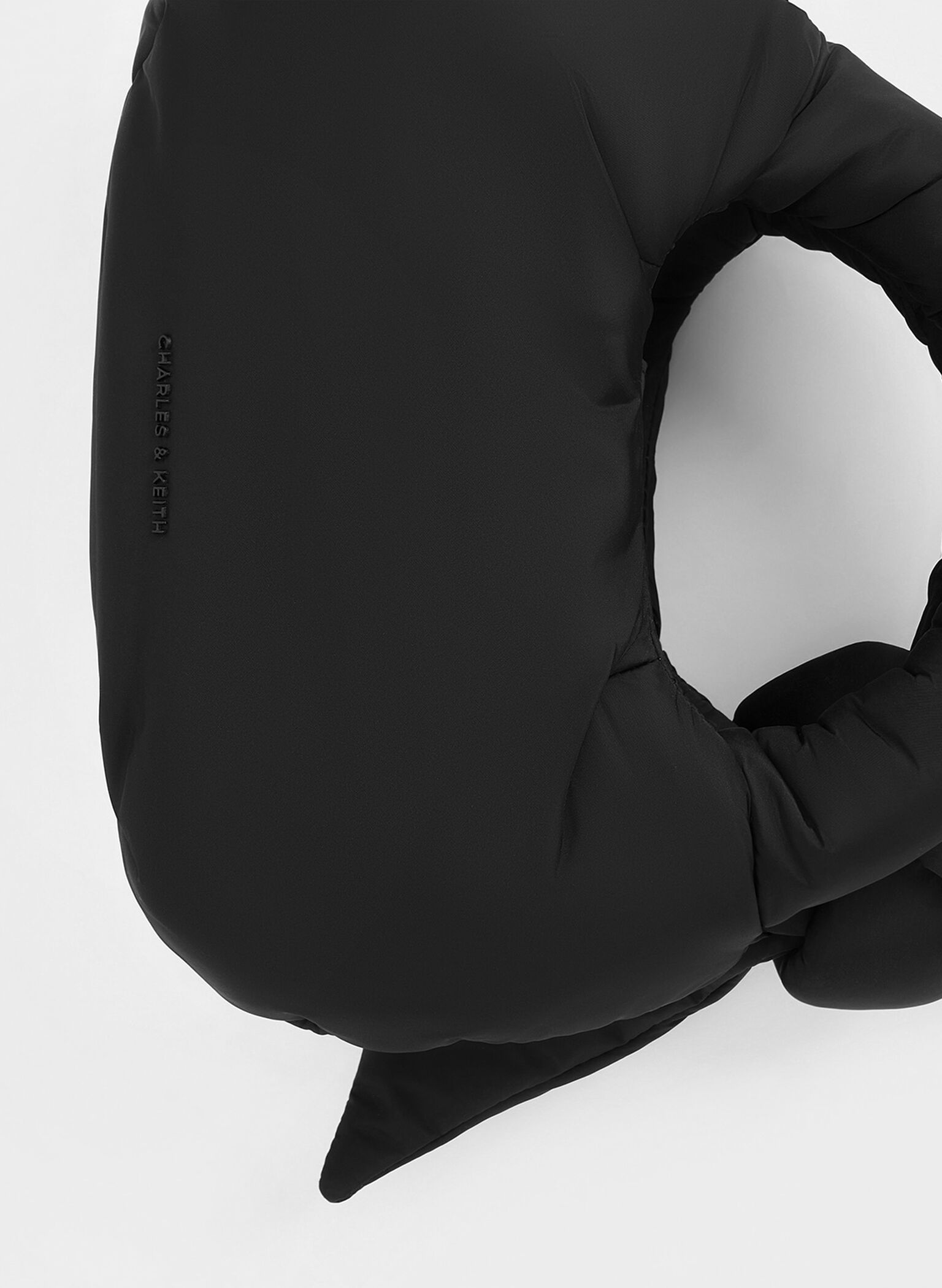 Delilah Nylon Bow Puffy Bag, Noir, hi-res