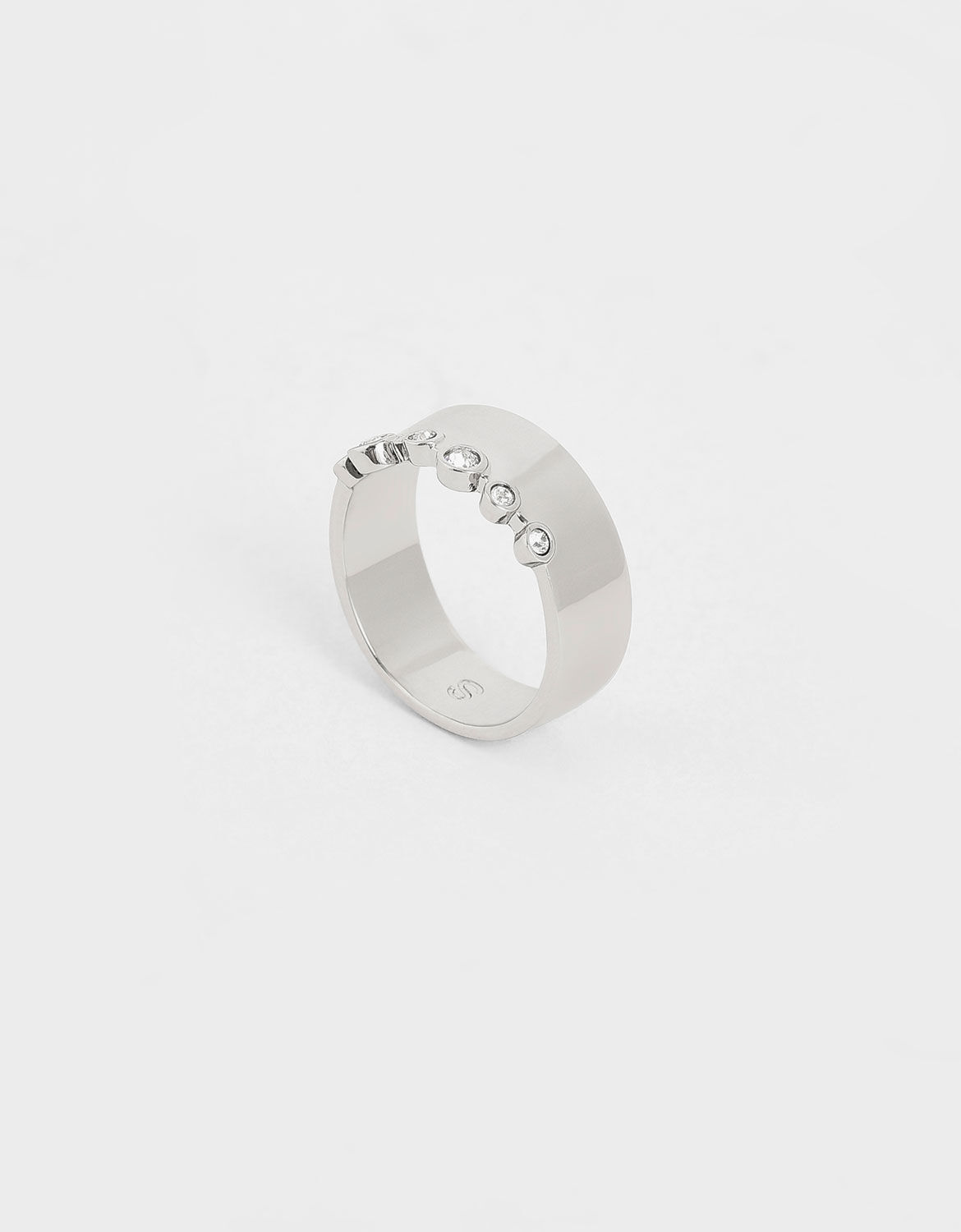 Silver studded ring top