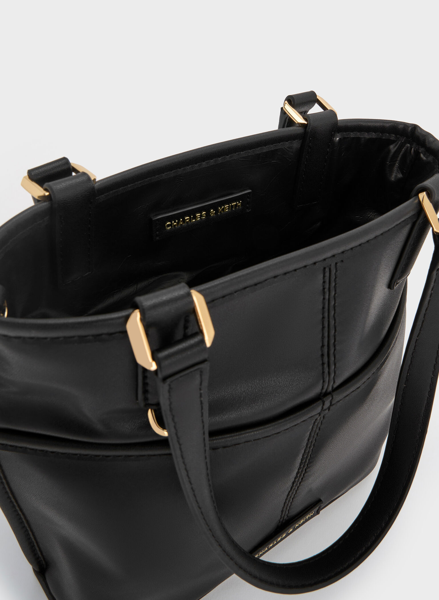 Addison Knotted-Rope Reversible Tote Bag, Black, hi-res