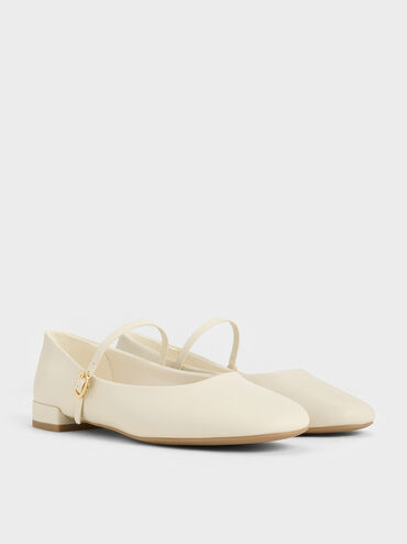 Gertrude Round-Toe Mary Janes, Chalk, hi-res