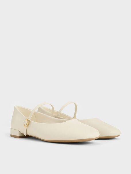 Gertrude Round-Toe Mary Janes, Chalk, hi-res