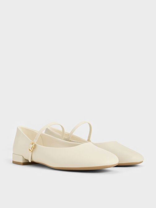 Gertrude Round-Toe Mary Janes, Chalk, hi-res