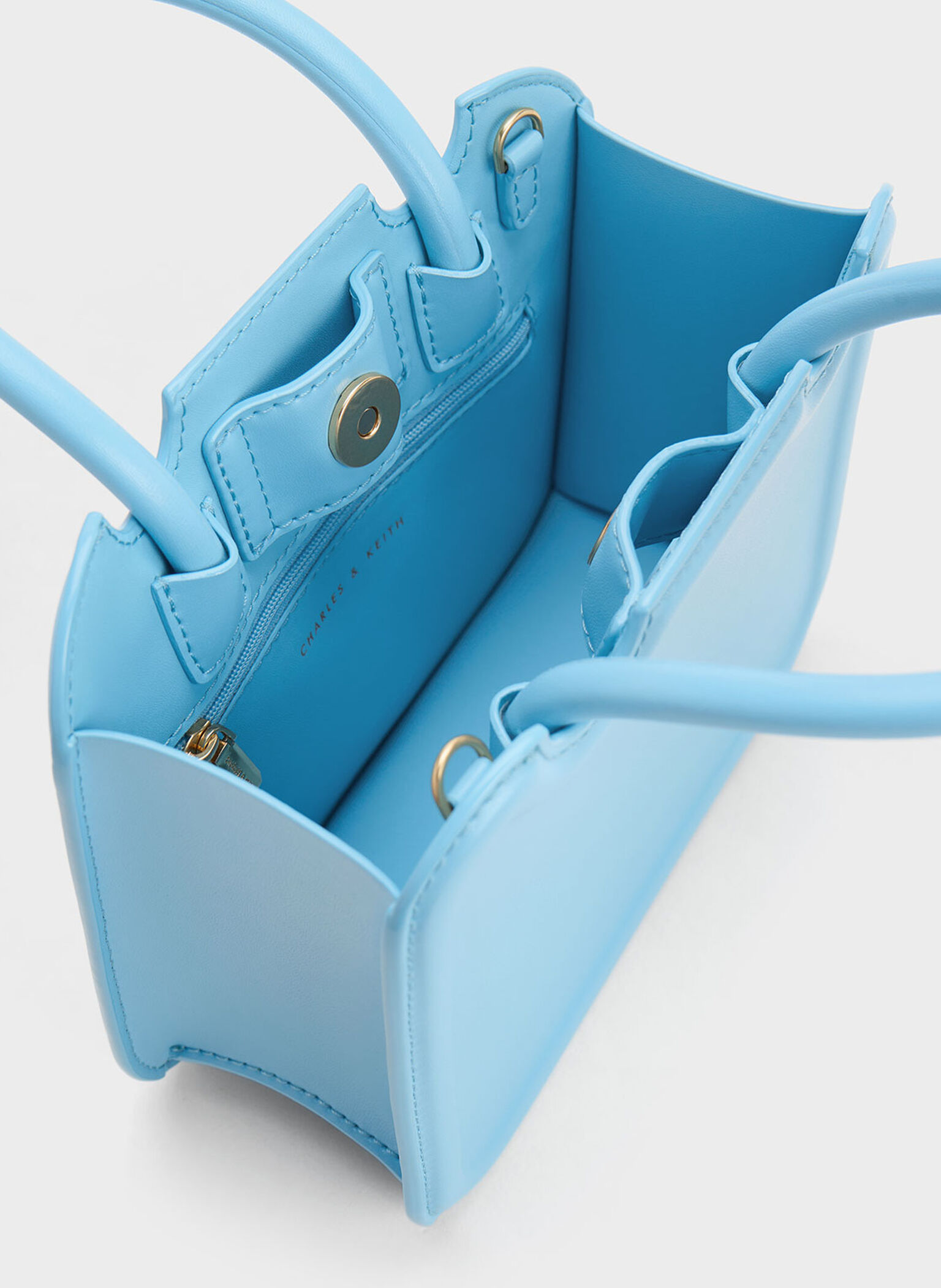 Perline Sculptural Top Handle Bag, Light Blue, hi-res