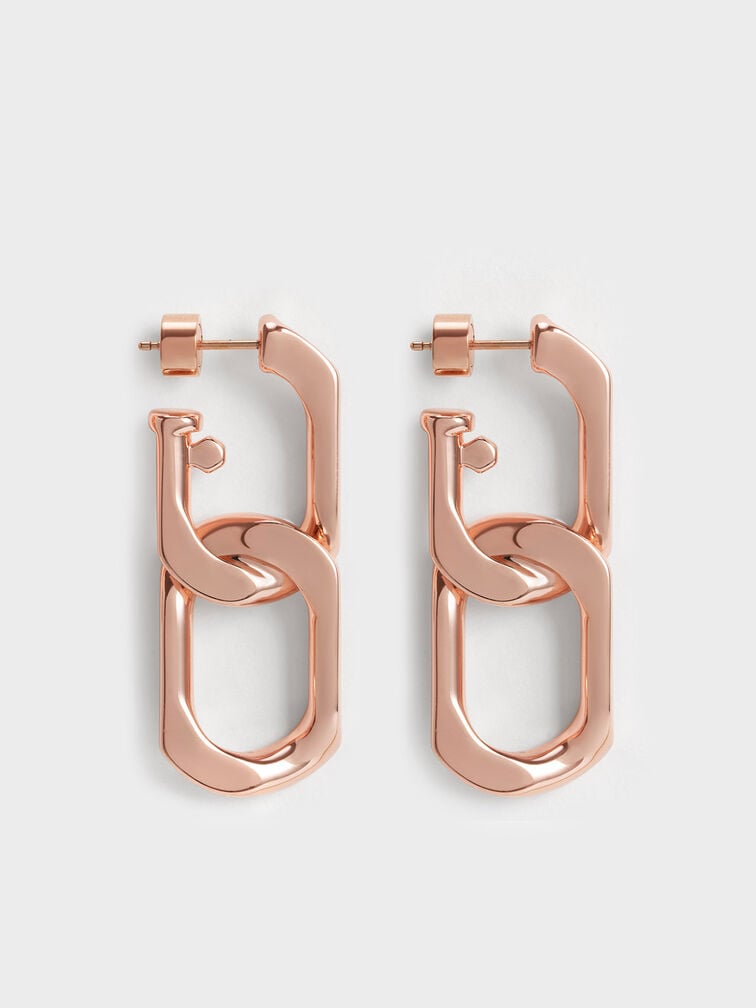 Gabine Chain-Link Drop Earrings, Rose Gold, hi-res