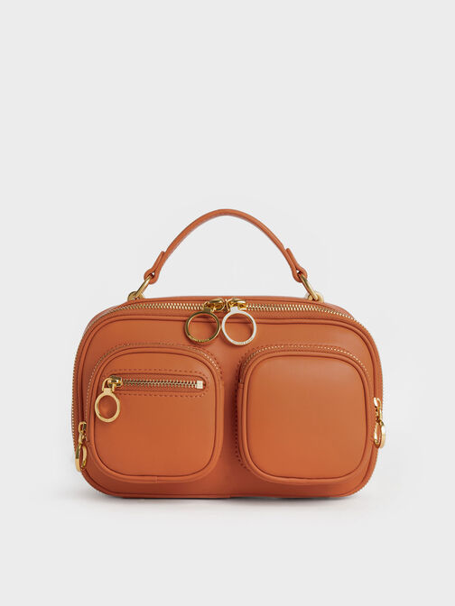 Multi-Pouch Crossbody Bag, Orange, hi-res
