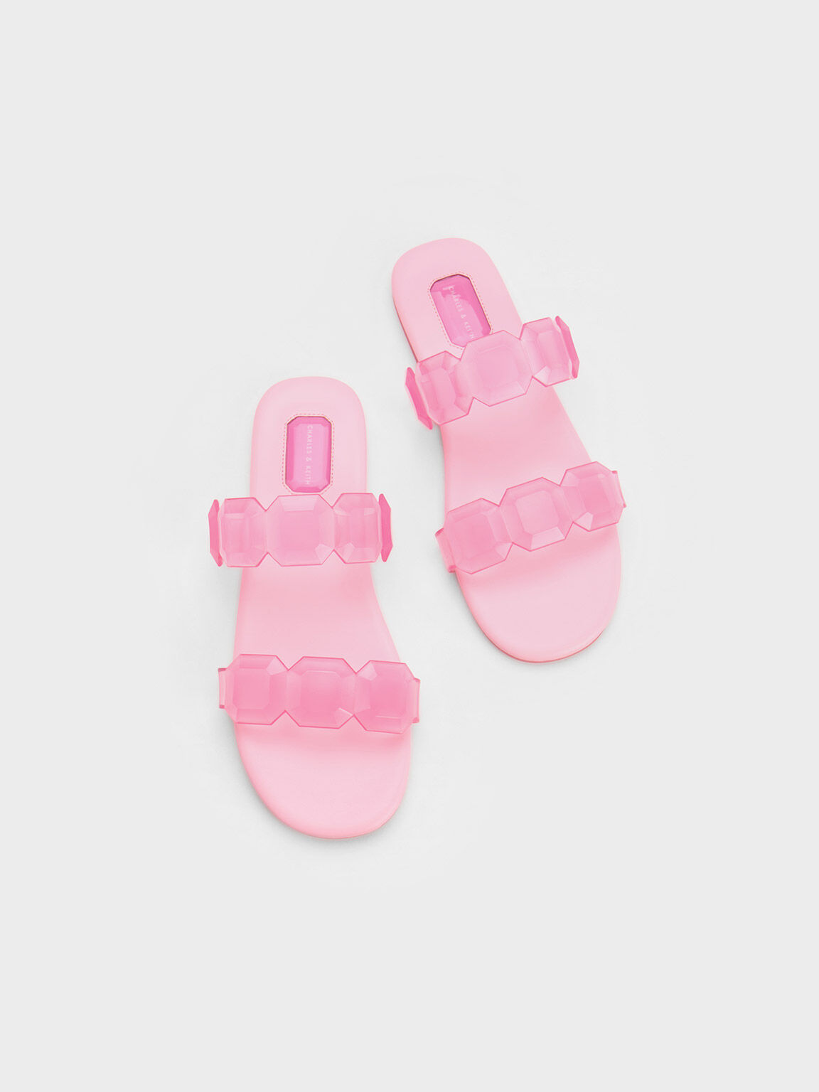 Single strap slides pink shop
