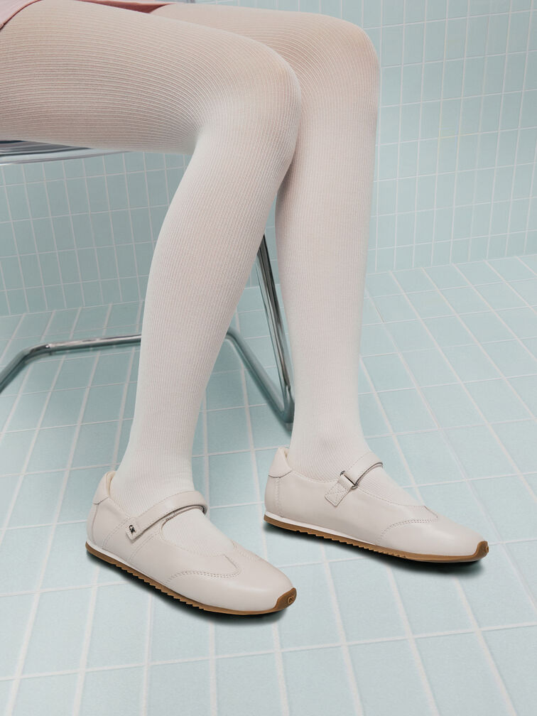 Jace Leather Mary Janes, Chalk, hi-res