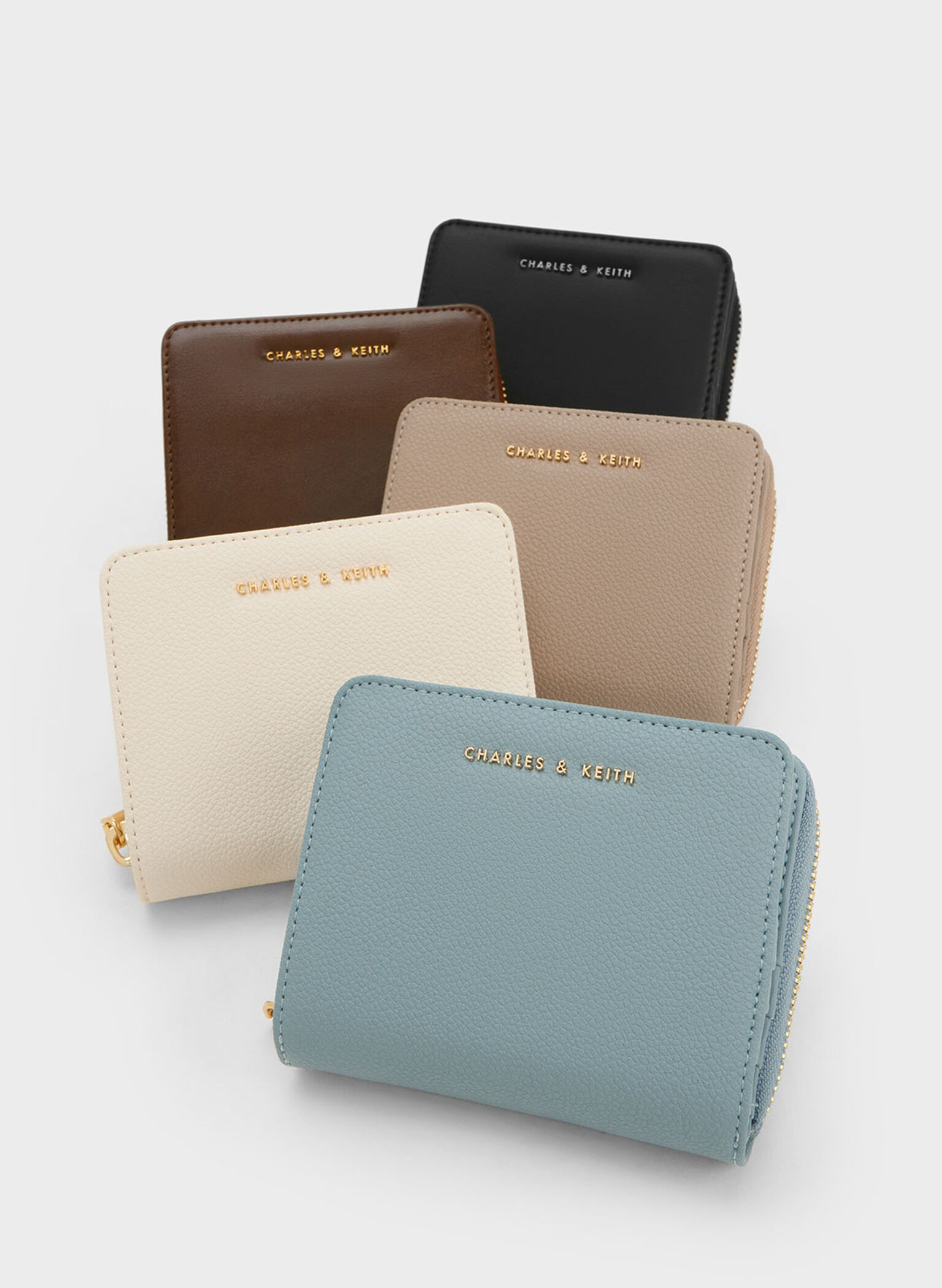 Finley Zip-Around Small Wallet, Taupe, hi-res