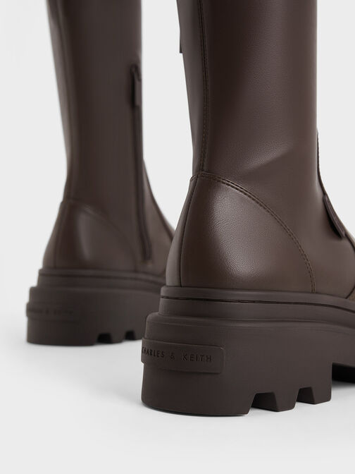 Indra Knee-High Boots, Dark Brown, hi-res