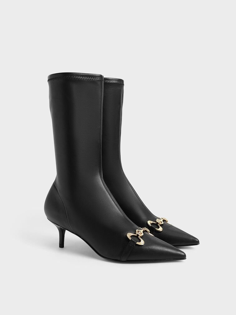 Elery Slip-On Ankle Boots, Black, hi-res