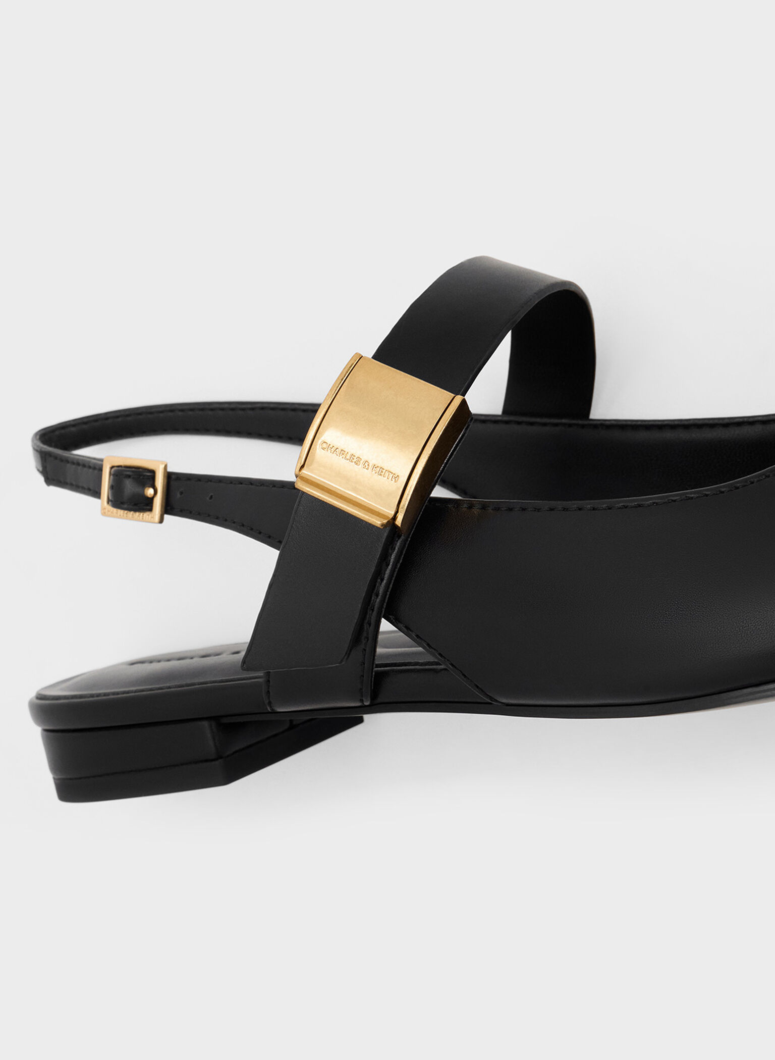 Yvette Pointed-Toe Mary Jane Flats, Black, hi-res