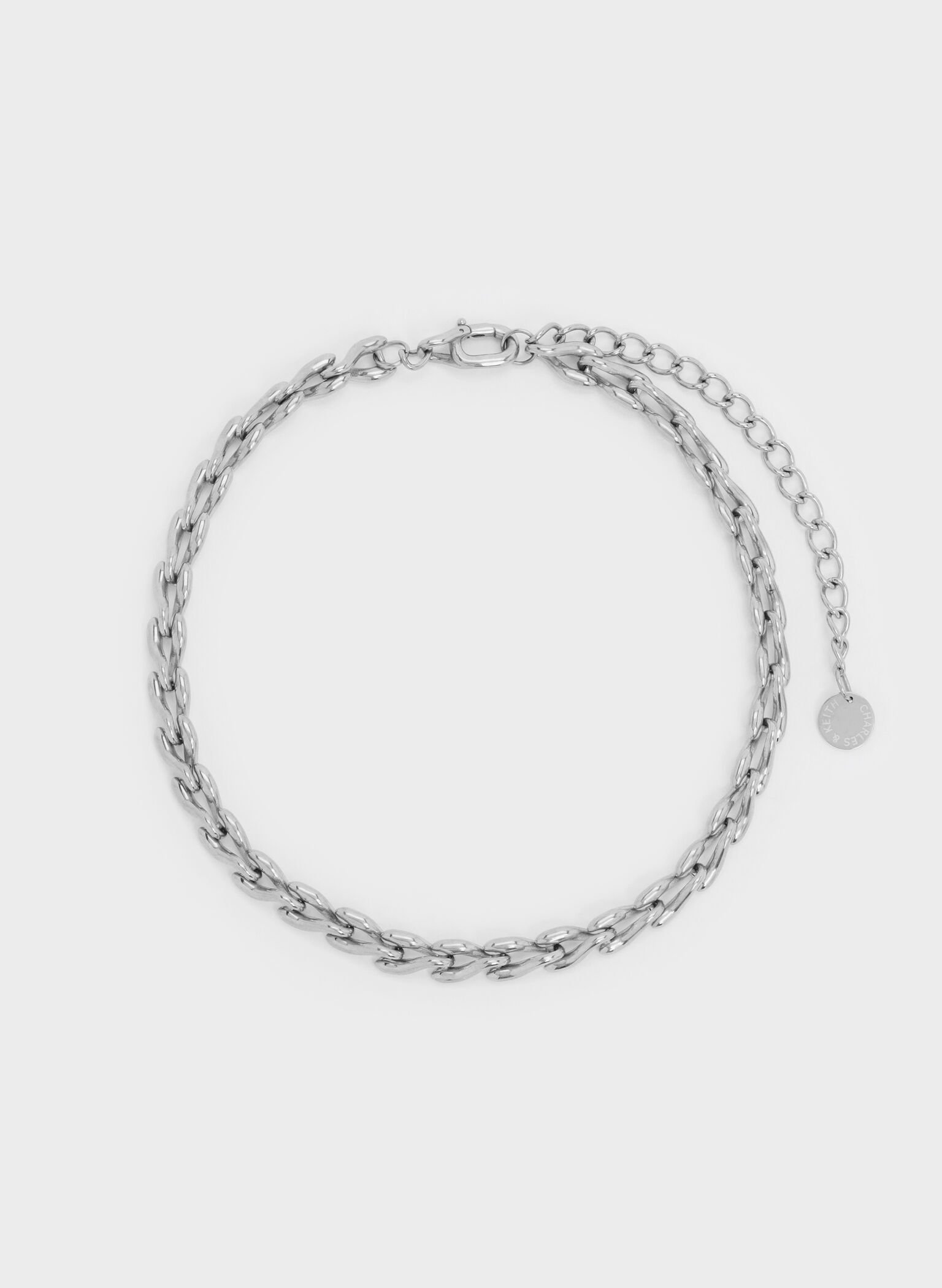 Kris Chain-Link Choker Necklace, Silver, hi-res