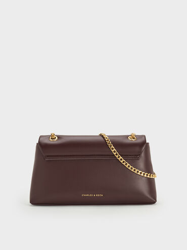 Lilibet Metallic-Accent Chain-Strap Bag, Plum, hi-res
