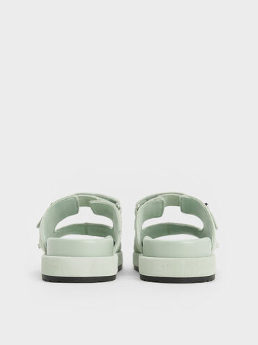 Kori Suede Slide Sandals, Mint Green, hi-res
