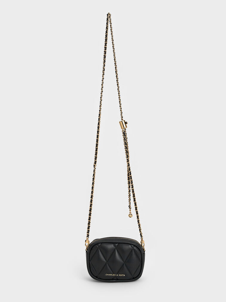 Arwen Quilted Mini Bag, Black, hi-res