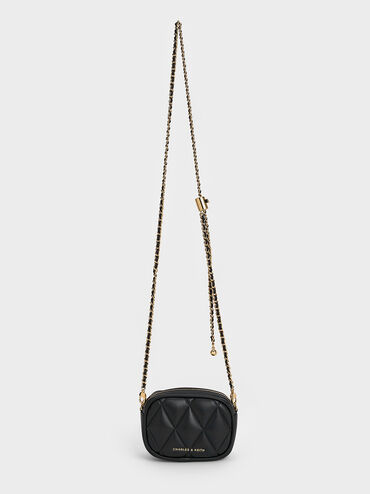 Arwen Quilted Mini Bag, Black, hi-res