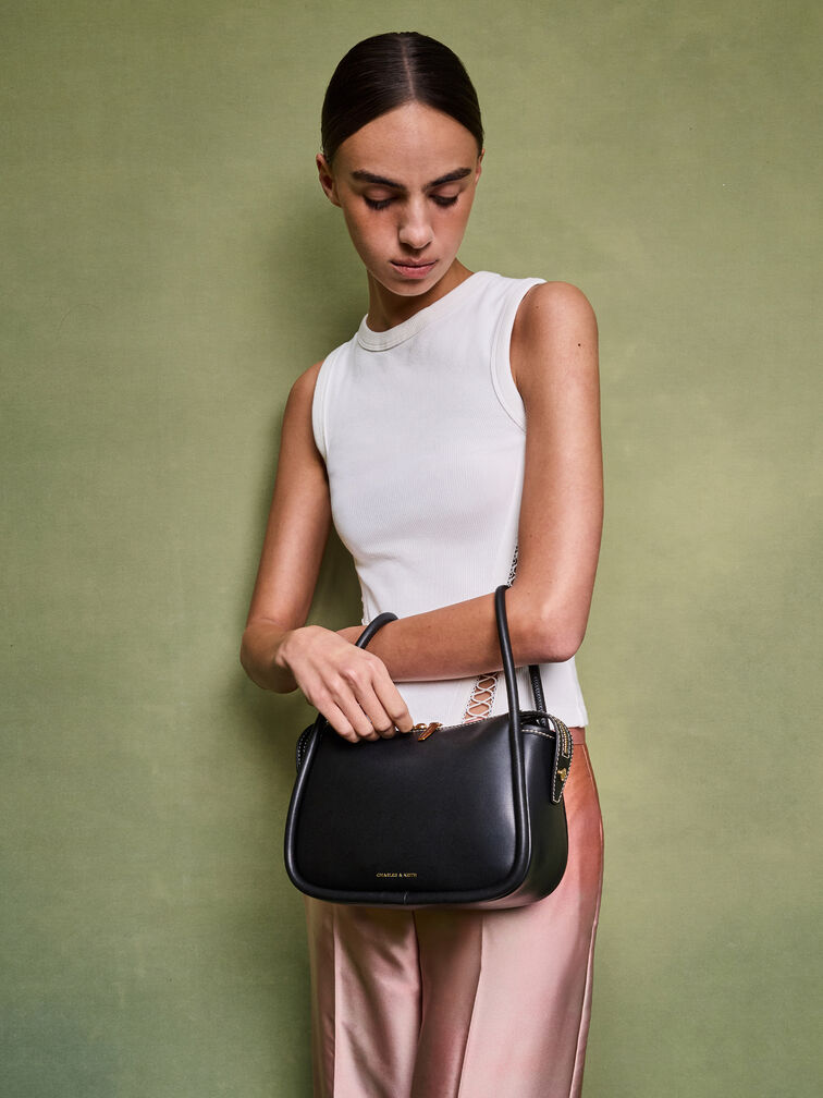 Lyla Shoulder Bag, Black, hi-res