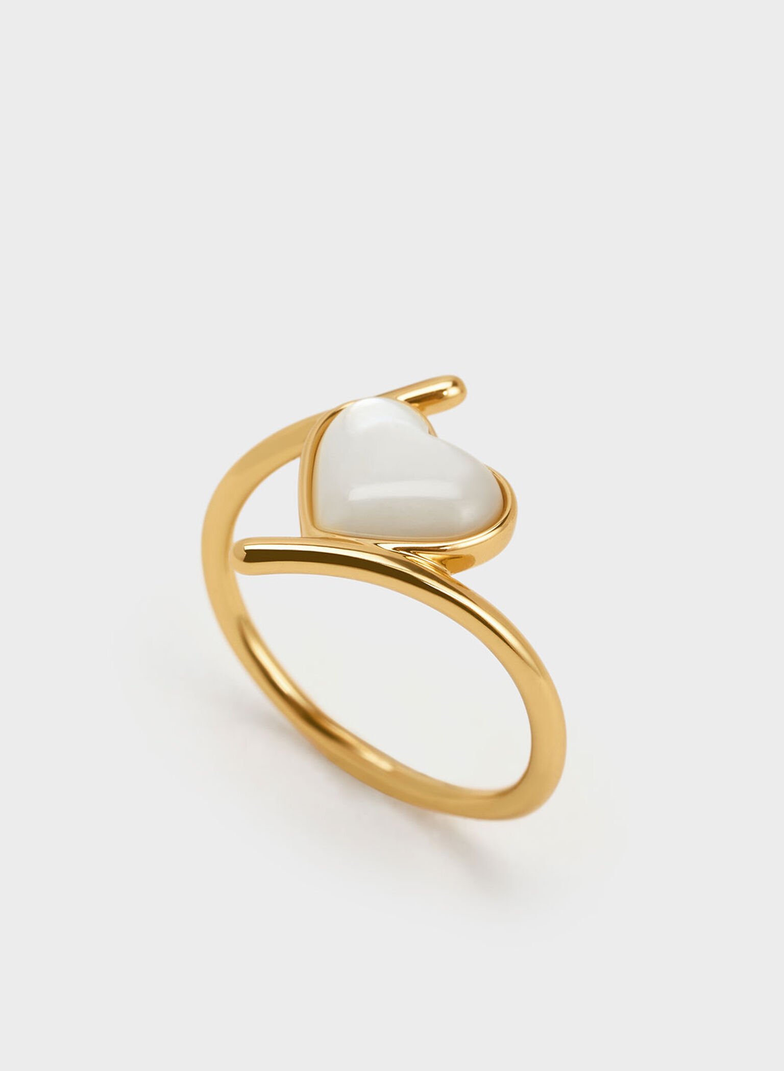 Annalise Heart Stone Ring, Gold, hi-res