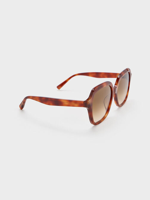 Tortoiseshell Recycled Acetate Wide-Square Sunglasses, T. Shell, hi-res