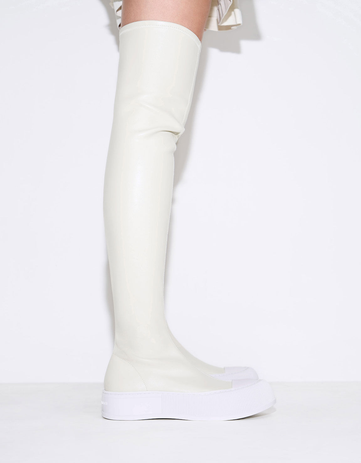 Cheap white thigh high boots outlet