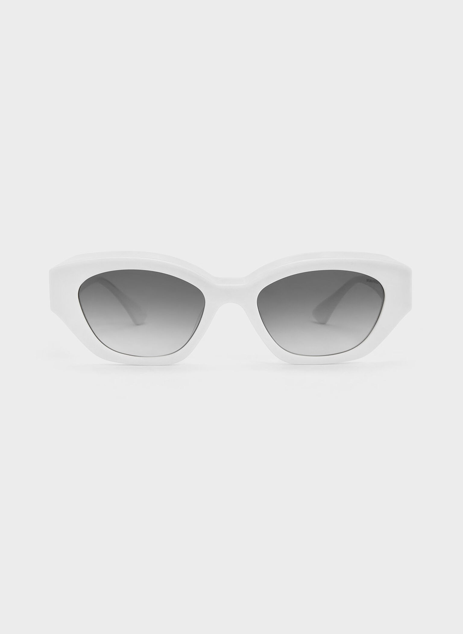 Onyx Recycled Acetate Cat-Eye Sunglasses, White, hi-res