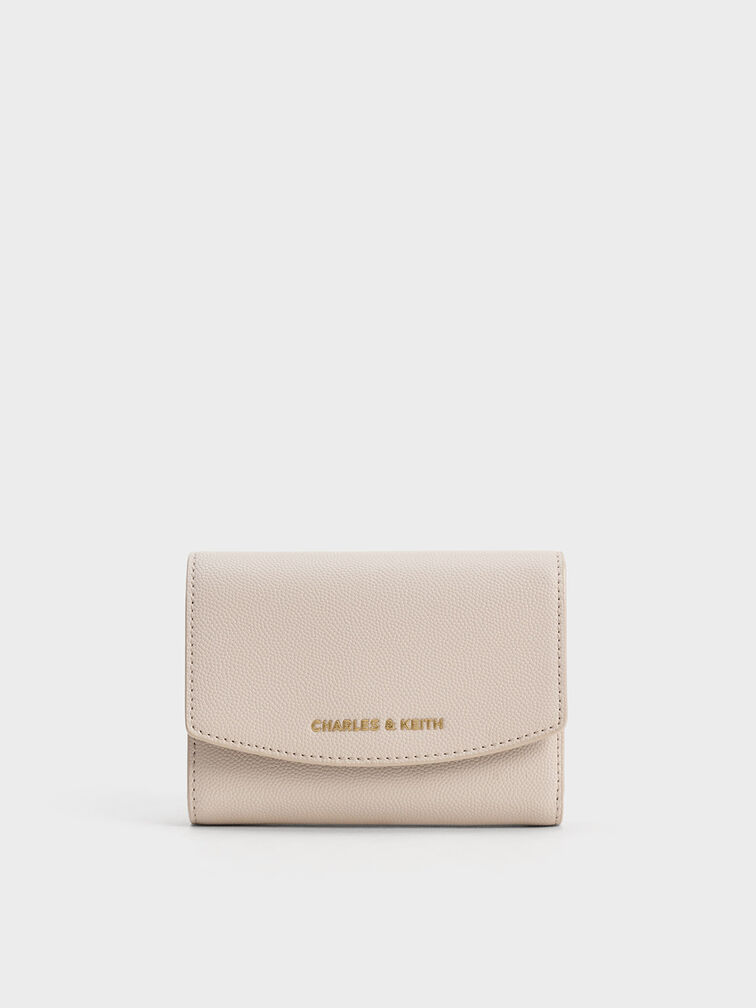 Briony Curved Flap Wallet, Oat, hi-res