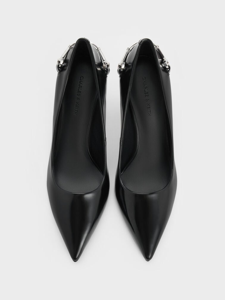 Erinna Metallic-Accent Pointed-Toe Pumps, Black Box, hi-res